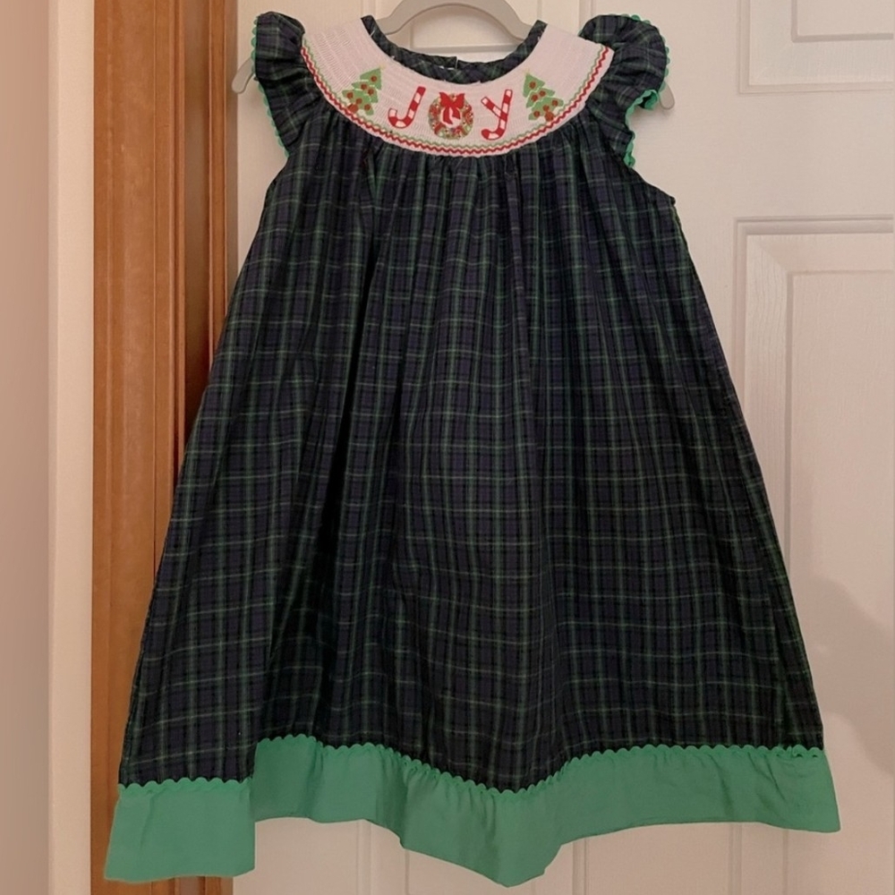 Trish Scully Plaid Holiday Kids Dress - Size 5